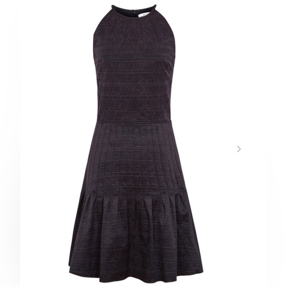 REISS Marelle Textured Pleated-Skirt Dress Women’s Size 2 - Picture 1 of 11